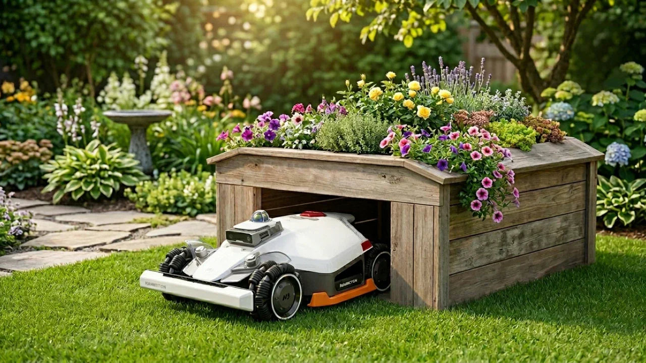 byg selv garage til robotplæneklipper