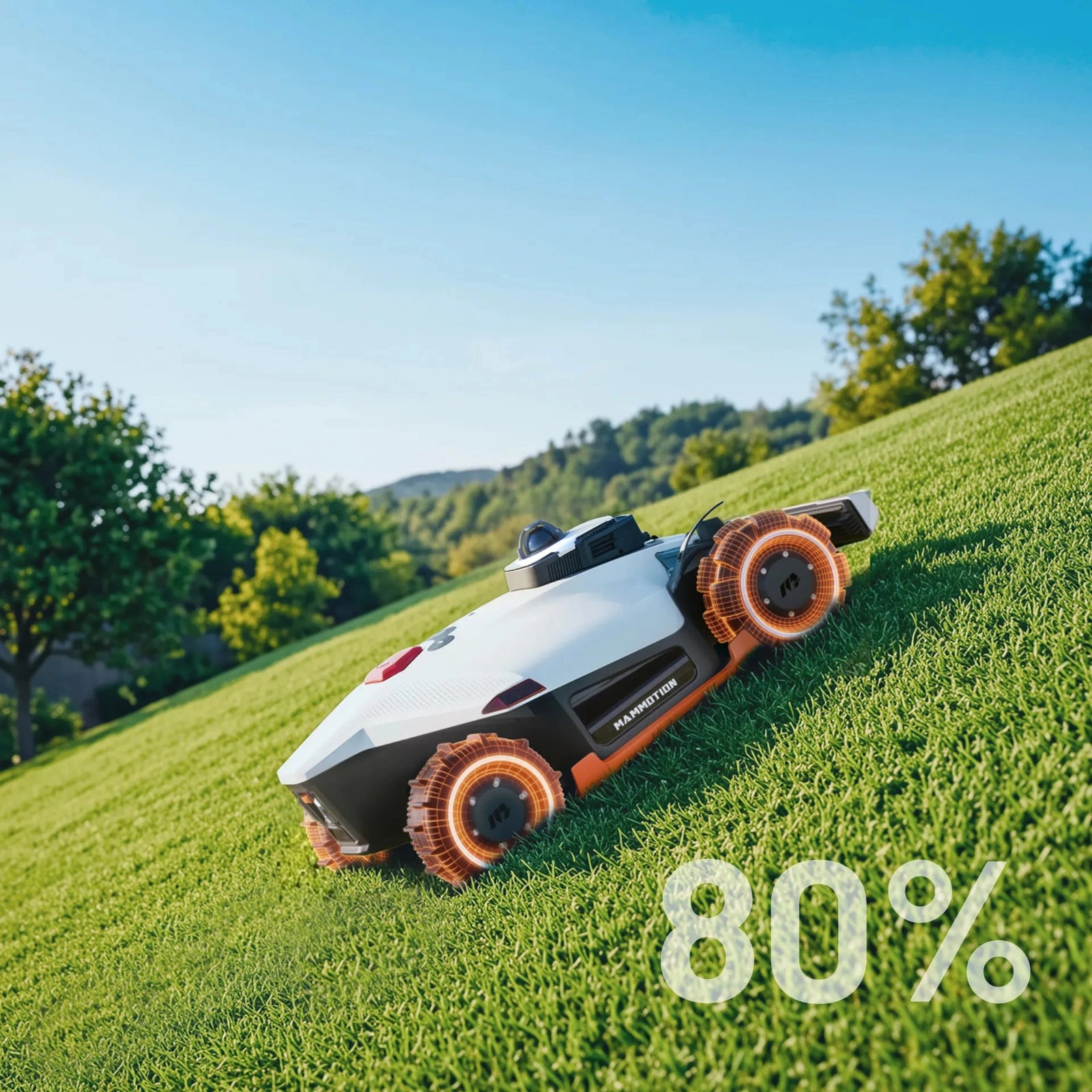 Stigningskapacitet på op til 80 % (38,6°)